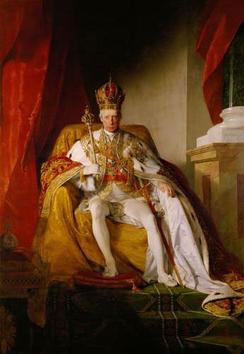 Friedrich von Amerling Emperor Franz I. of Austria wearing the Austrians imperial robes